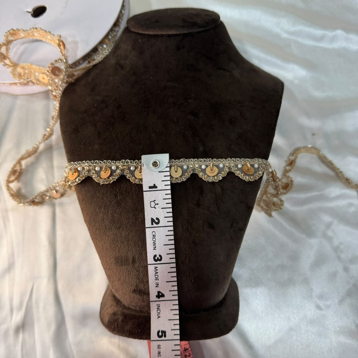 Pearl & Sequin Embellished Decorative Lace