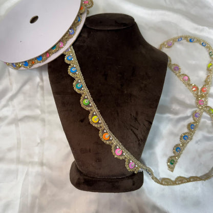 Pearl & Sequin Embellished Decorative Lace