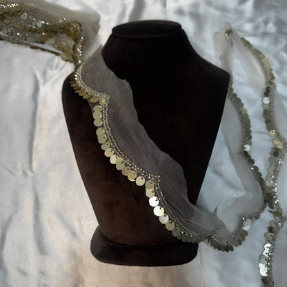 Designer Sequin Embellished Net Lace Border