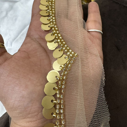 Designer Sequin Embellished Net Lace Border