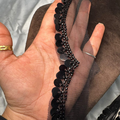 Designer Sequin Embellished Net Lace Border
