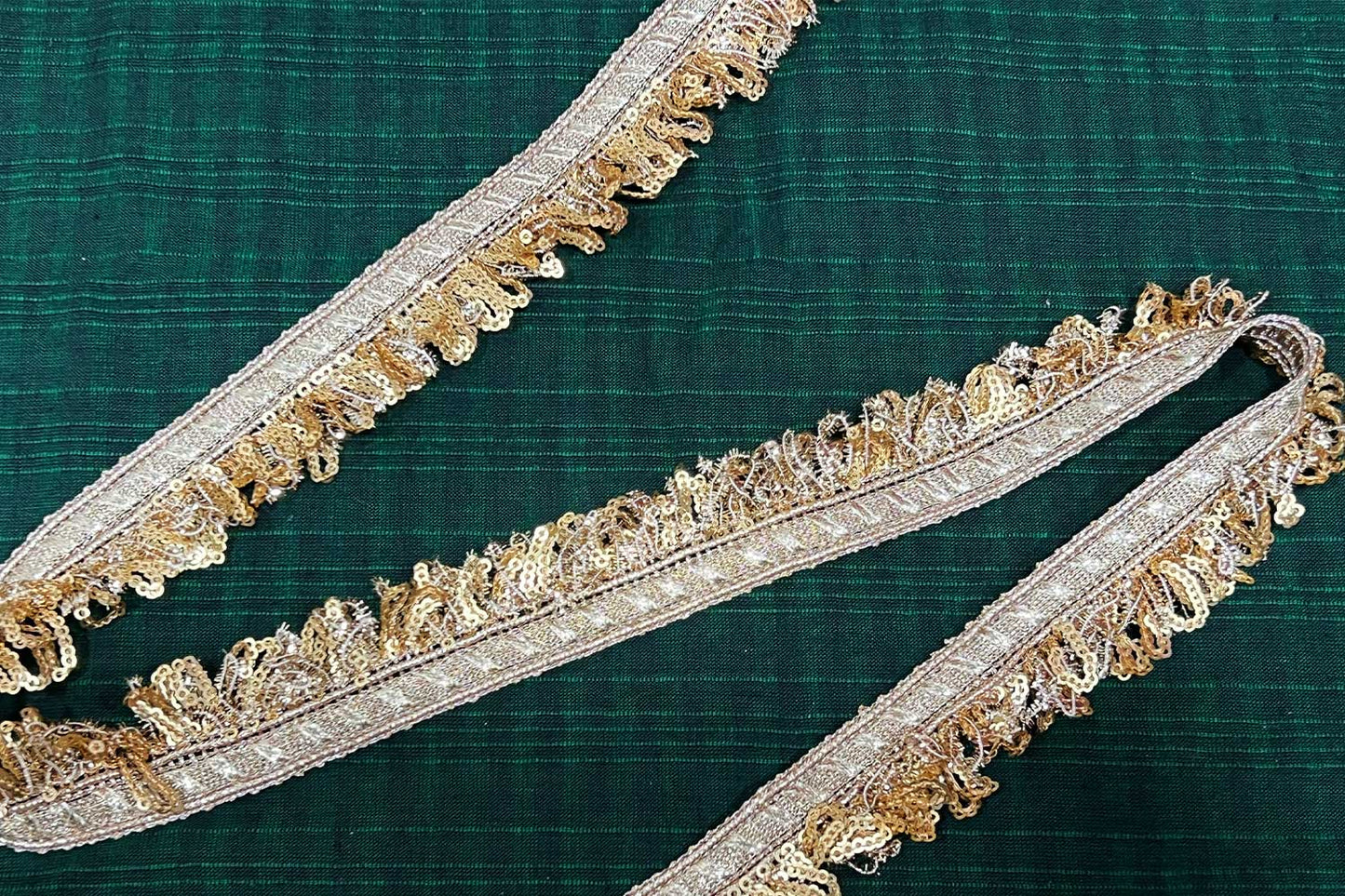 Golden Fringes Lace Trim Kiran Crush Lace Frill Lace