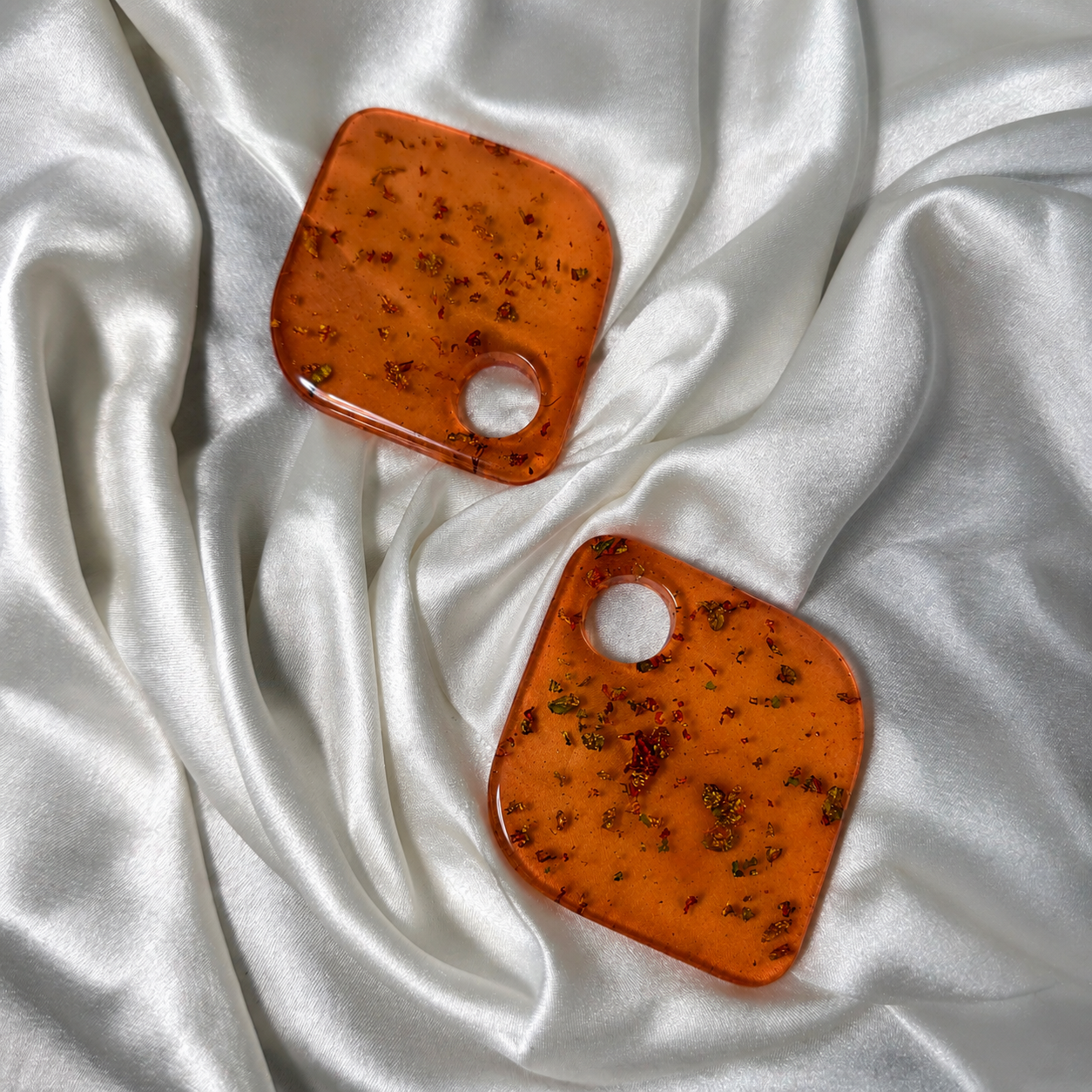 Premium Amber Decorative Stone for Jewelry Making (2 Pieces)