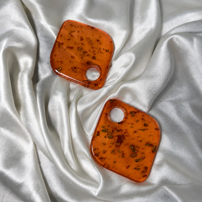 Premium Amber Decorative Stone for Jewelry Making (2 Pieces)
