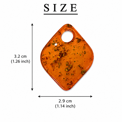 Premium Amber Decorative Stone for Jewelry Making (2 Pieces)