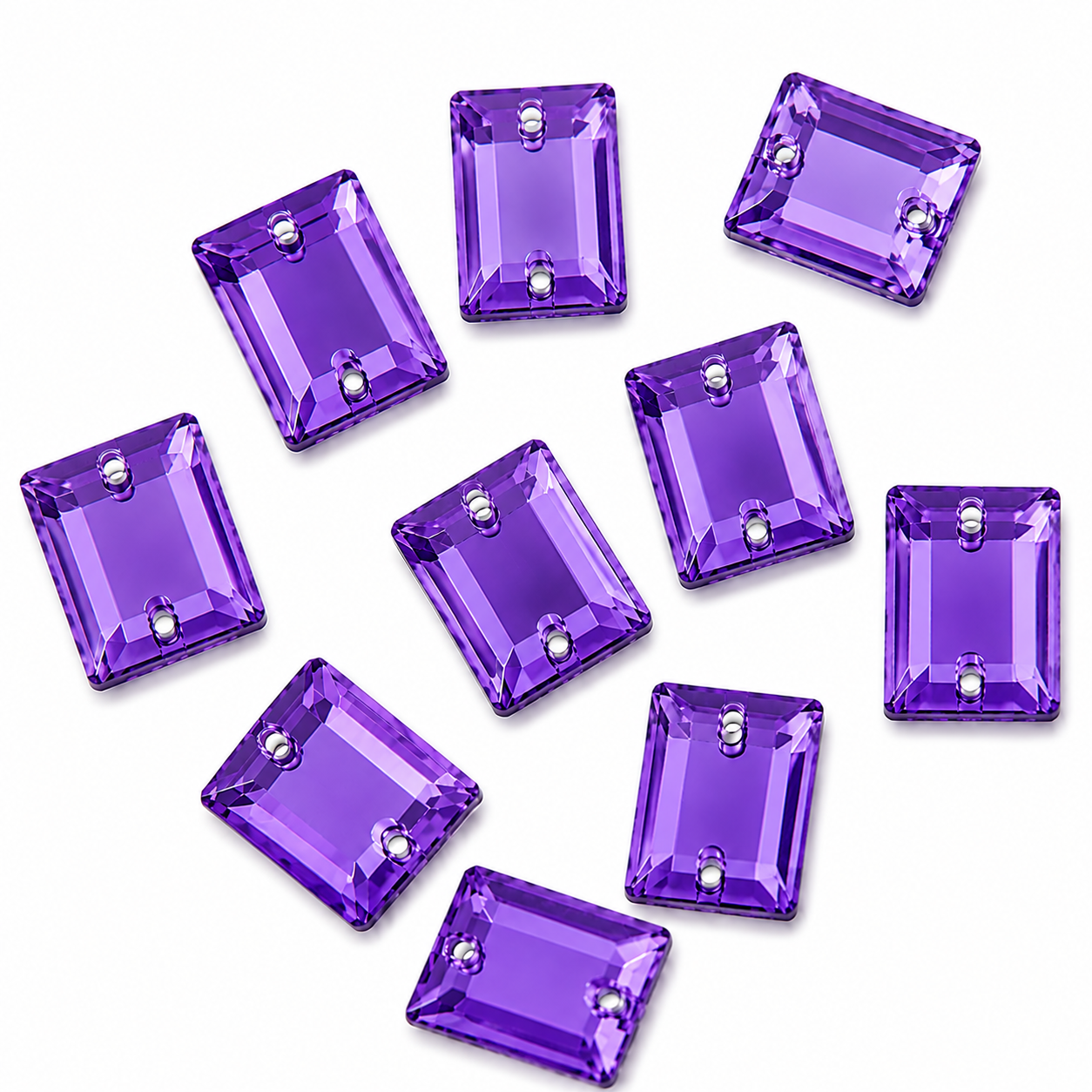Rectangle Sew-On Rhinestone Crystal Embellishments (pack of 10)