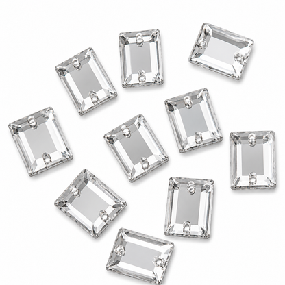 Rectangle Sew-On Rhinestone Crystal Embellishments (pack of 10)