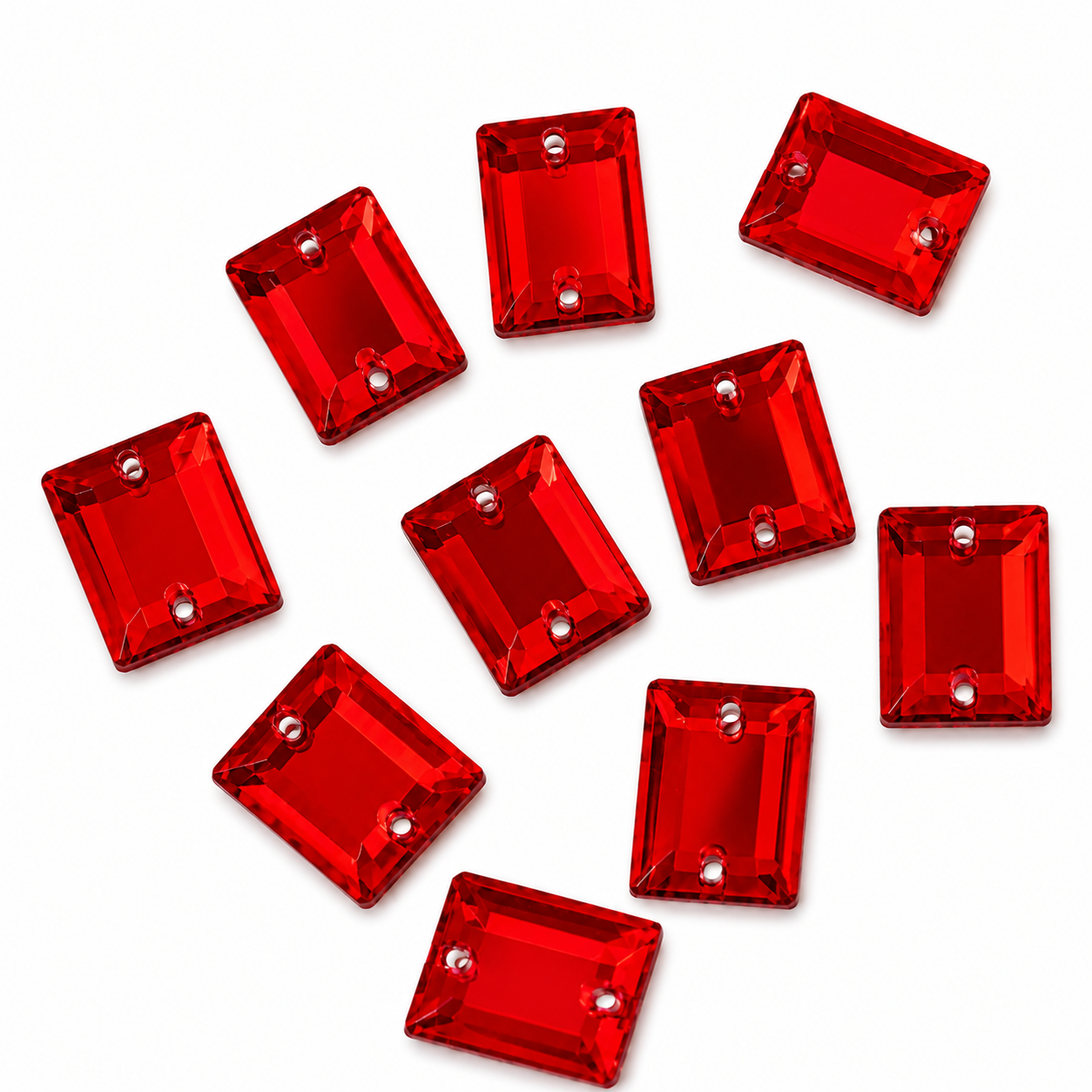 Rectangle Sew-On Rhinestone Crystal Embellishments (pack of 10)