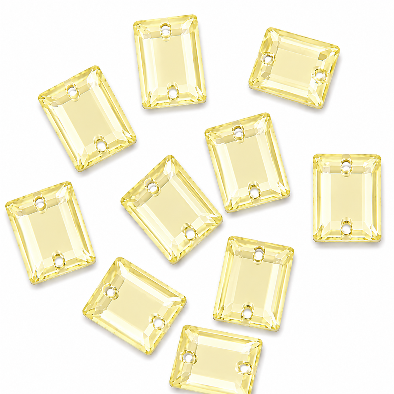 Rectangle Sew-On Rhinestone Crystal Embellishments (pack of 10)