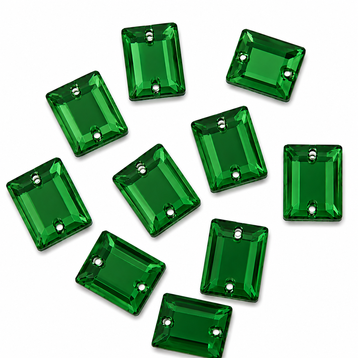 Rectangle Sew-On Rhinestone Crystal Embellishments (pack of 10)