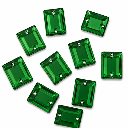 Rectangle Sew-On Rhinestone Crystal Embellishments (pack of 10)