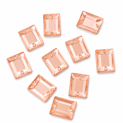 Rectangle Sew-On Rhinestone Crystal Embellishments (pack of 10)