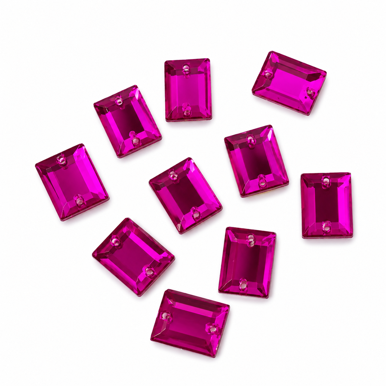 Rectangle Sew-On Rhinestone Crystal Embellishments (pack of 10)