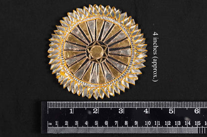 Set of 2 Pieces Round Shape Gota Patti Patch