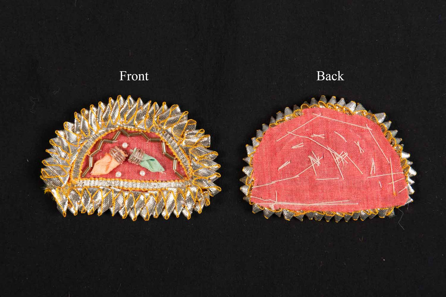 Gaajri Color D shape Gota Patti Patch Pack of 5 Pieces