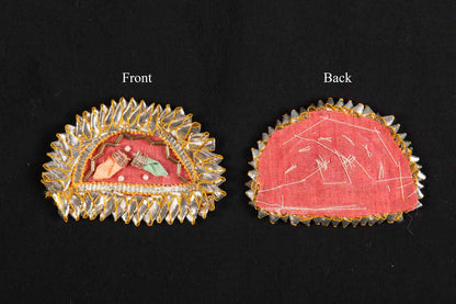 Gaajri Color D shape Gota Patti Patch Pack of 5 Pieces