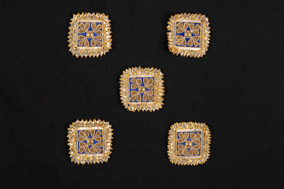 Set of 5 Pieces Square Shape Gota Patti Patch