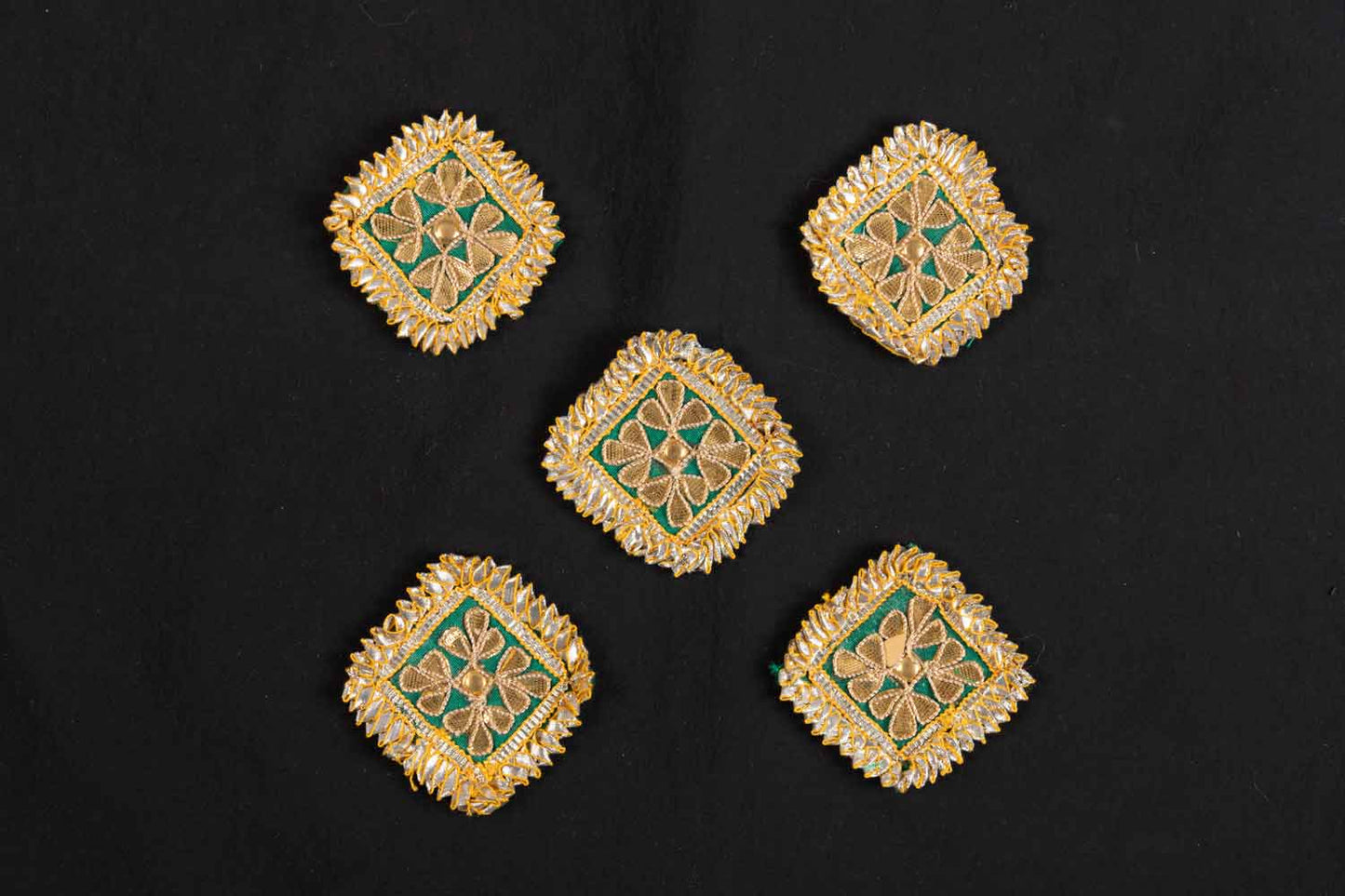 Set of 5 Pieces Square Shape Gota Patti Patch