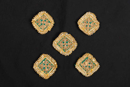 Set of 5 Pieces Square Shape Gota Patti Patch
