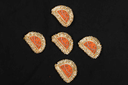 Pack of 5 Pieces D shape Gota Patch
