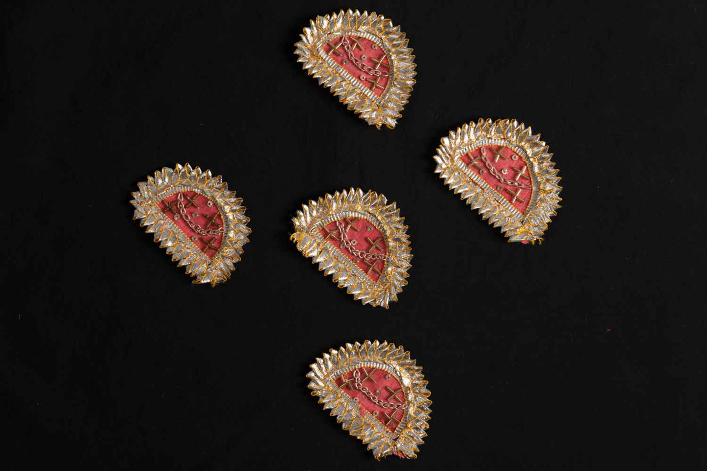 Pack of 5 Pieces D shape Gota Patch