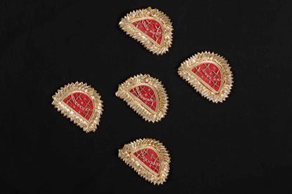 Pack of 5 Pieces D shape Gota Patch