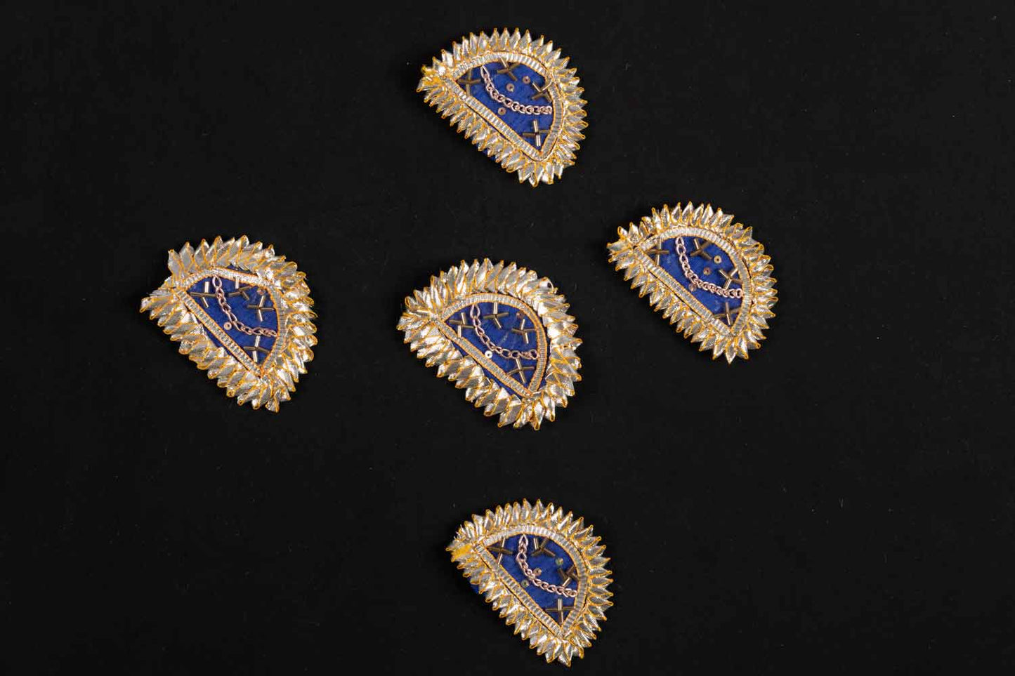 Pack of 5 Pieces D shape Gota Patch