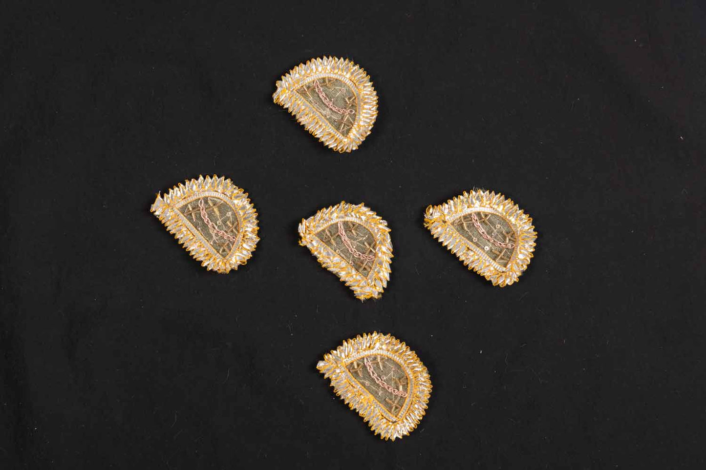 Pack of 5 Pieces D shape Gota Patch