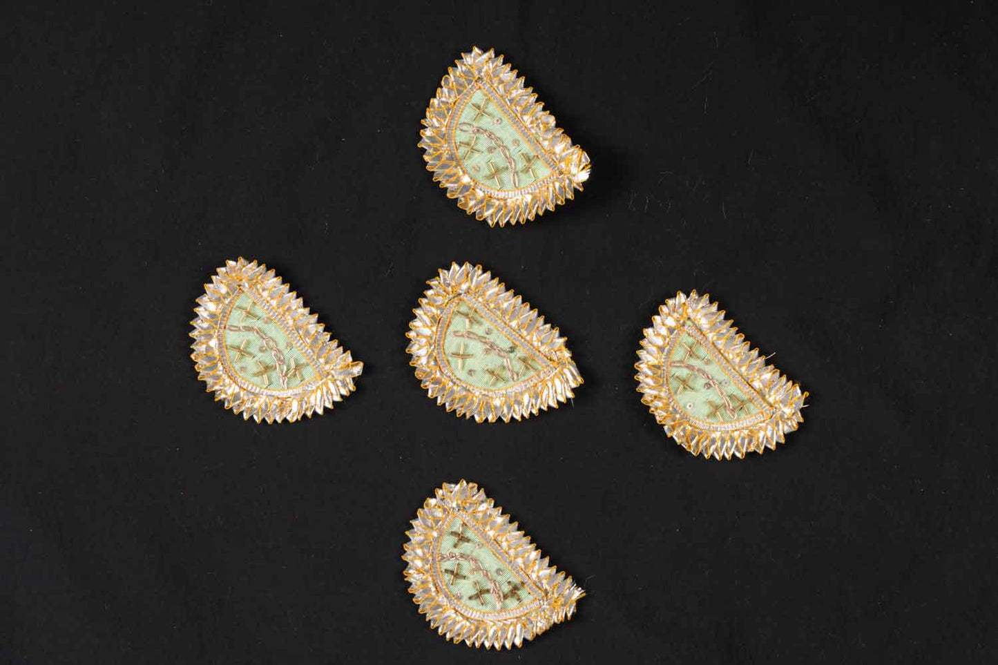 Pack of 5 Pieces D shape Gota Patch