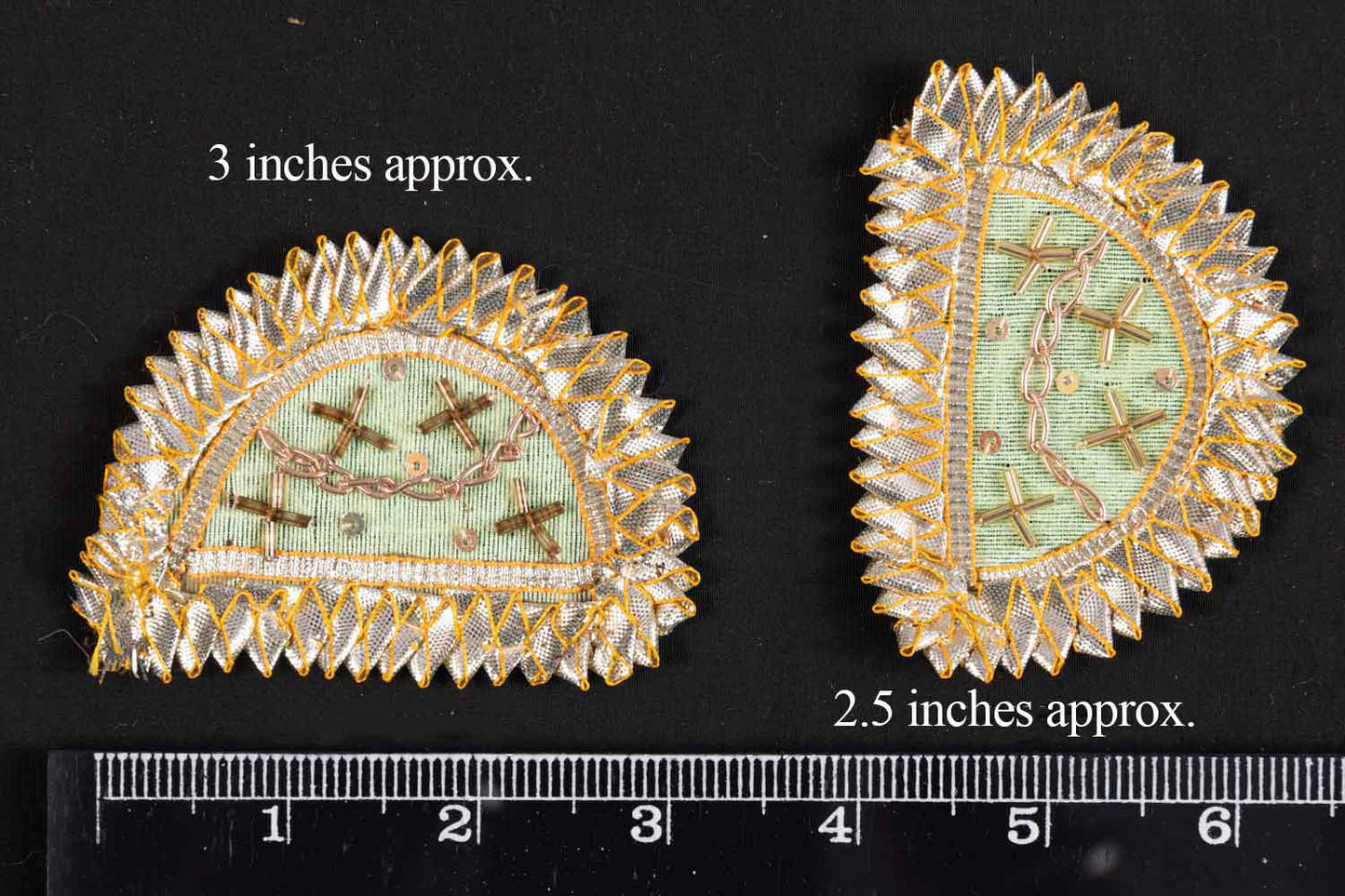 Pack of 5 Pieces D shape Gota Patch
