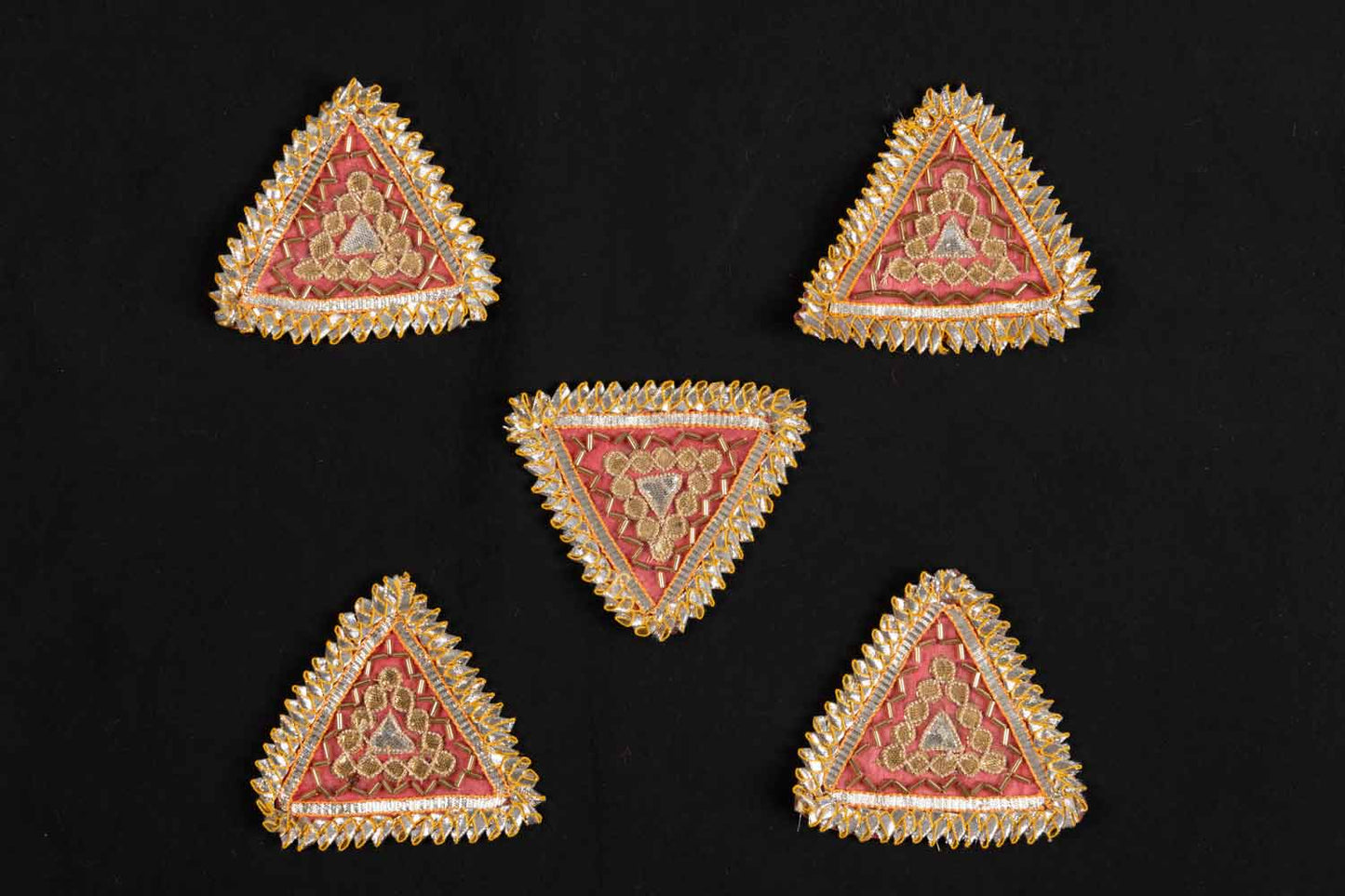 Set of 5 Pieces Triangle shape Gota Patti Patch