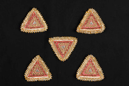 Set of 5 Pieces Triangle shape Gota Patti Patch