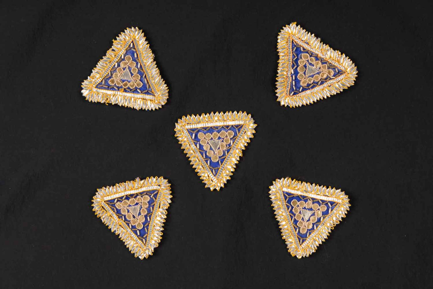 Set of 5 Pieces Triangle shape Gota Patti Patch