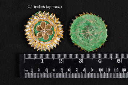 Pack of 5 Pieces Round Shape Fancy Gota Patti Patches