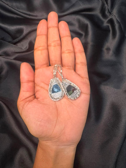 Designer Mirror work Drop shape Latkan