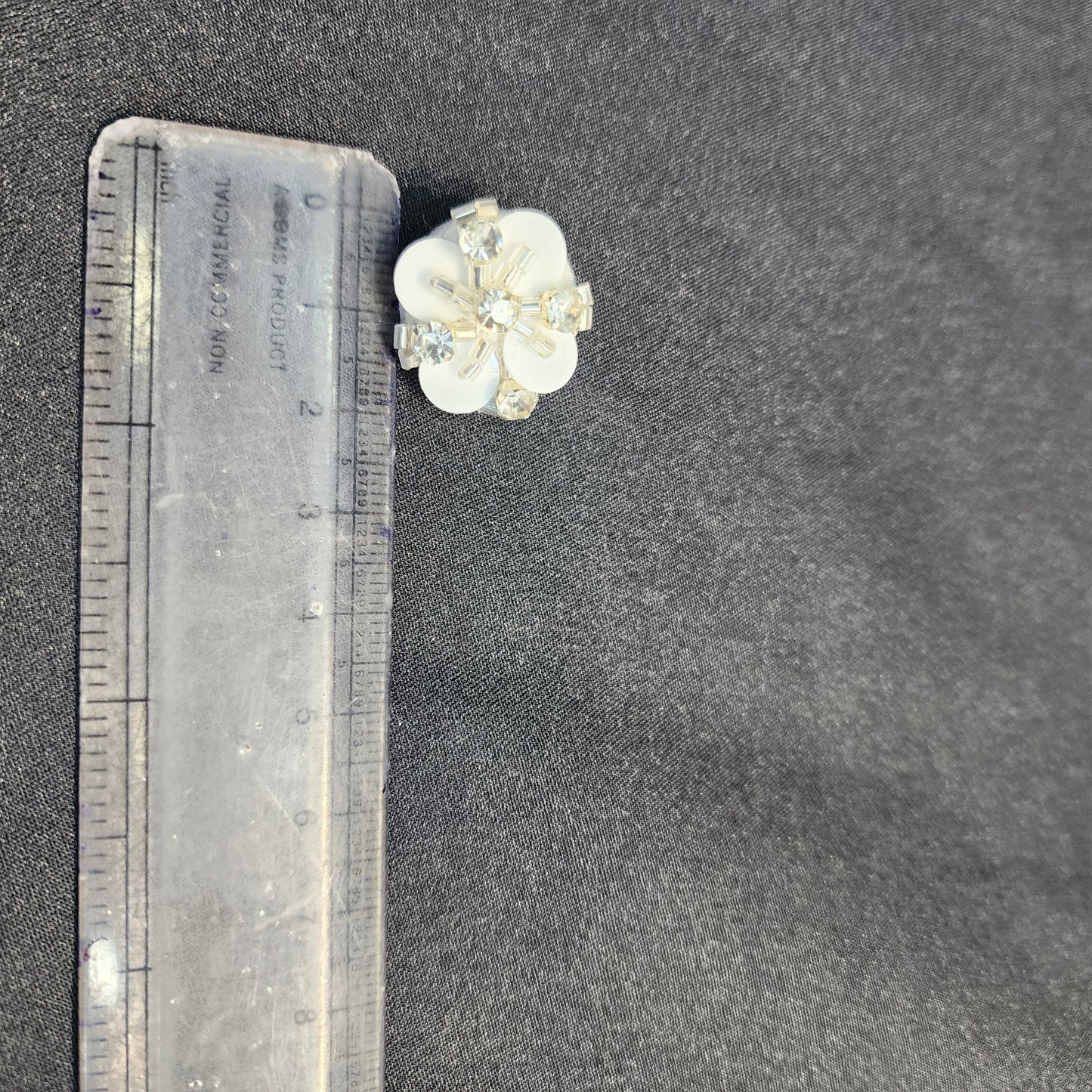 Handcrafted Floral Buttons with Stone and Beads work