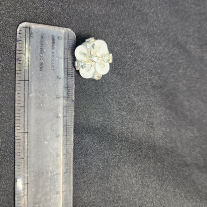 Handcrafted Floral Buttons with Stone and Beads work