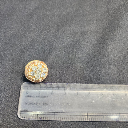 Round Shaped Handcrafted Buttons with Stonework