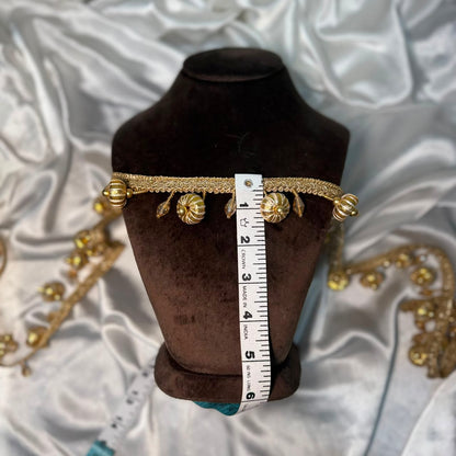 Golden Ghungroo Tassel Lace Border