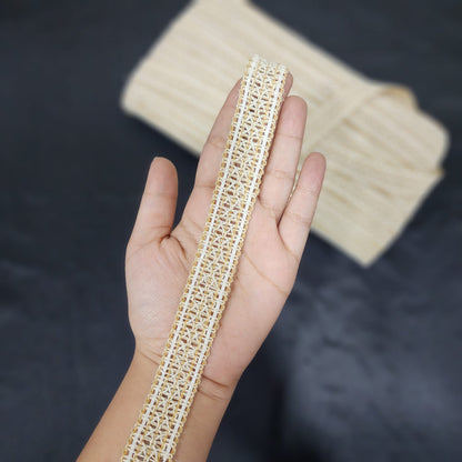 Pack of 25 meters approx Jute Lace Burlap Ribbon