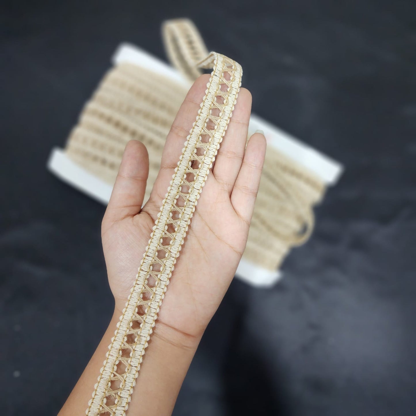 Roll of 25 meters approx Jute Lace Burlap Ribbon