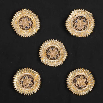 Set of 5 Pieces Round Shape Designer Gota Patti Patch