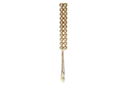 Golden color Stonework Kurta Patti Button