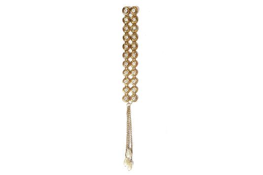 Golden color Stonework Kurta Patti Button