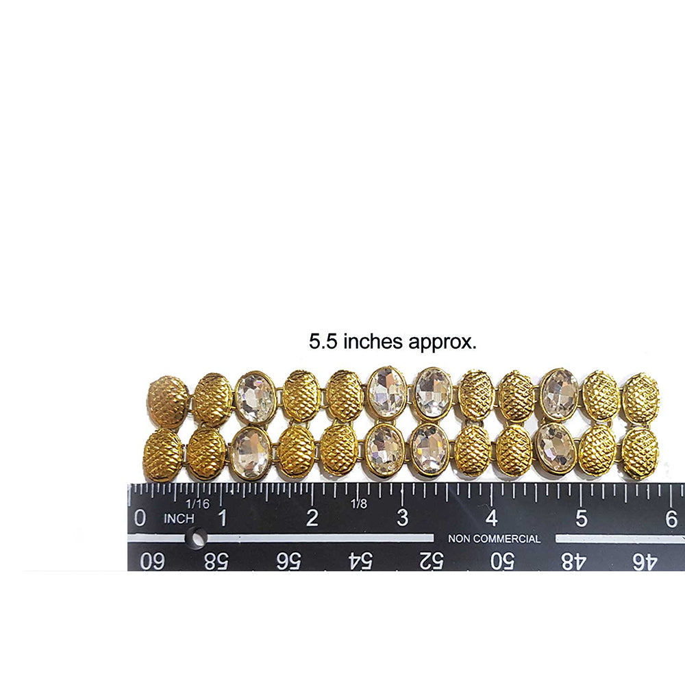 Golden Design Work Metal Kurta Patti Buttons