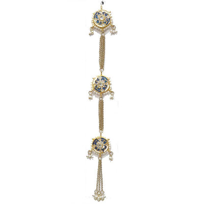 Kundan Work Fancy Kurta Patti Button with Chain