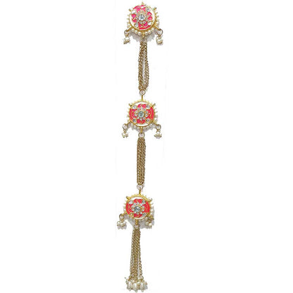 Kundan Work Fancy Kurta Patti Button with Chain