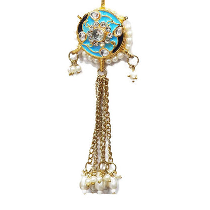Kundan Work Fancy Kurta Patti Button with Chain