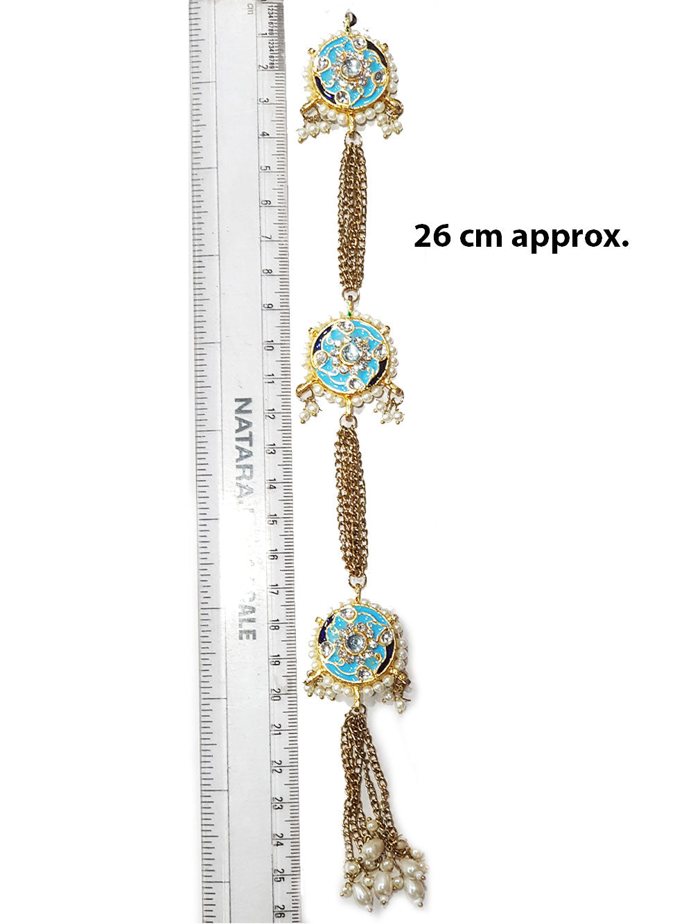 Kundan Work Fancy Kurta Patti Button with Chain