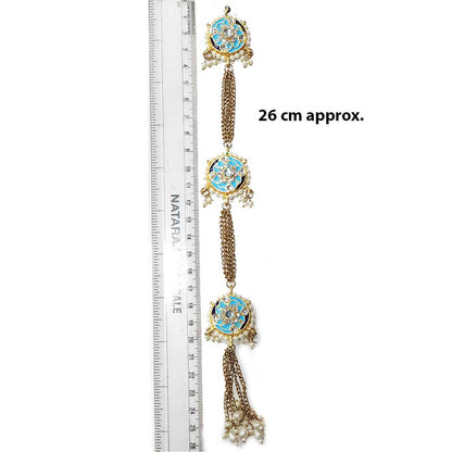 Kundan Work Fancy Kurta Patti Button with Chain